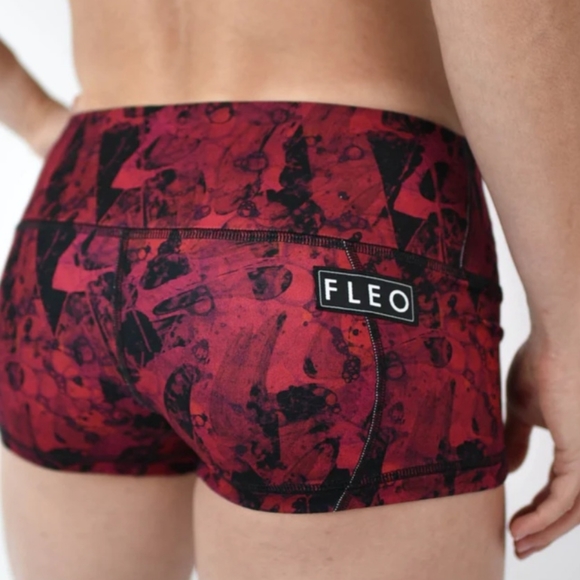 Fleo Pants - FLEO Red Lava booty shorts xs
